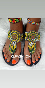 Sandale en perle cuir adulte
